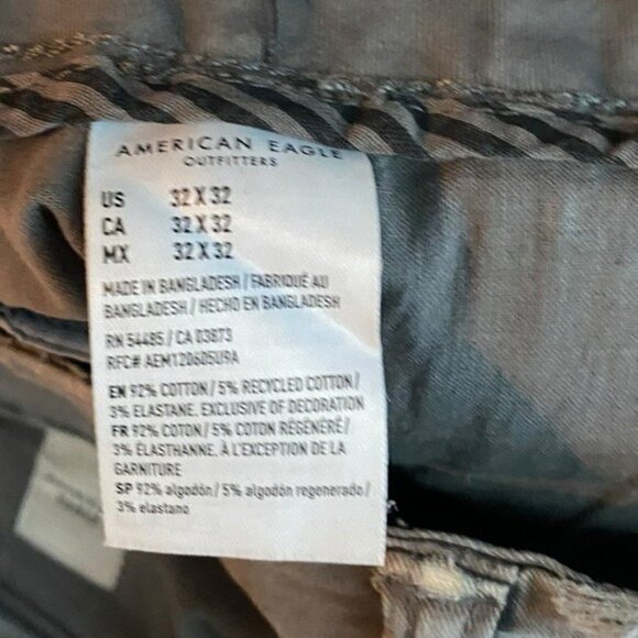 American Eagle Mens Original Straight Flex Pants Jeans Size 32 Grey Prep… - Picture 6 of 7